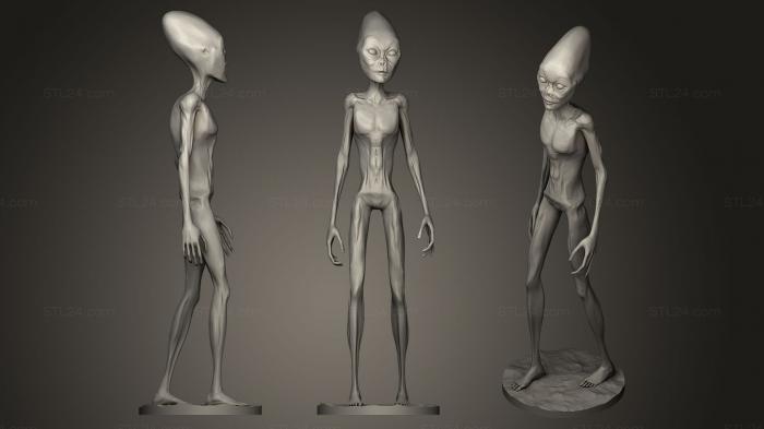 Figurines simple (Alien 0, STKPR_0060) 3D models for cnc